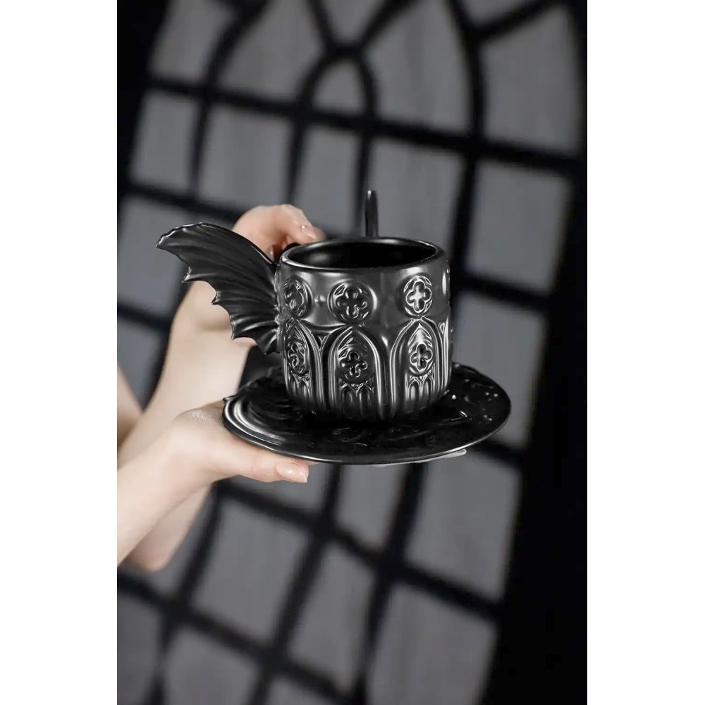 Restyle - Batwing Tea cup - Black
